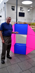 finished kite with maker