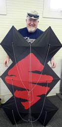 finished kite with maker